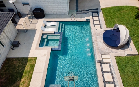 view of geometric pool